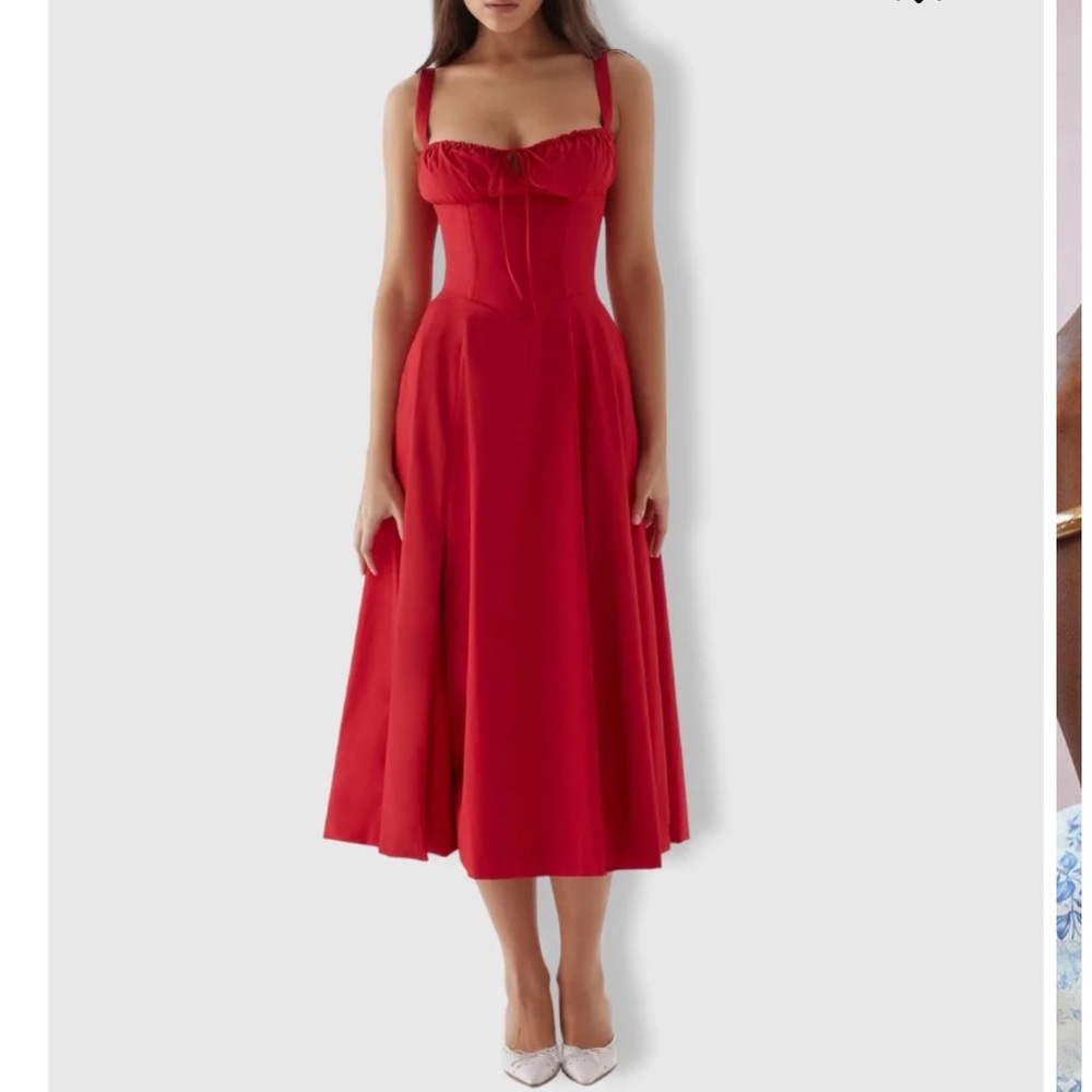 Red midi dress - never worn
